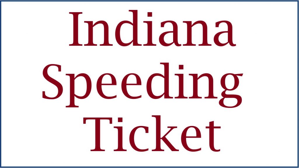 indiana speeding ticket, respond to indiana traffic ticket